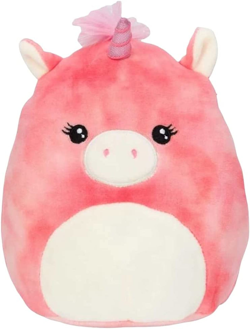 Squishmallows Official Kellytoy 7 Inch Soft Plush Squishy Toy Animals… (Angelie Marbled Pink Unicorn)