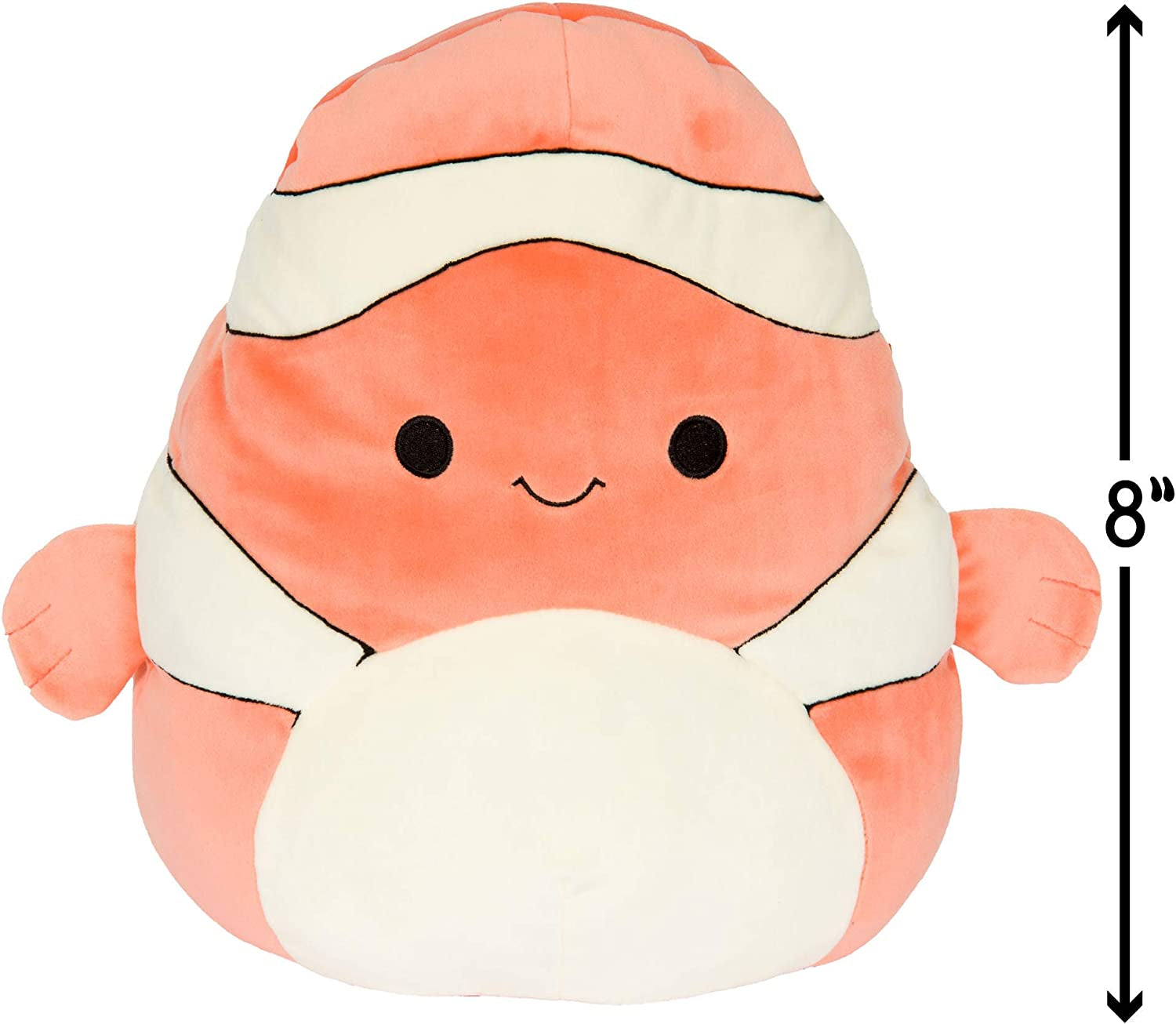 Squishmallows Official Kellytoy Plush 8" Ricky the Clown Fish- Ultrasoft Stuffed Animal Plush Toy